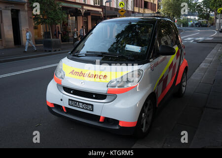 Smart Auto come ambulanza a Sydney Foto Stock