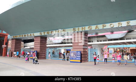 SENTOSA, Singapore - 21 Gennaio 2016: Universal Studios di Singapore è in Sentosa, Singapore. Si tratta di uno dei più popolari di una destinazione per il turismo in viaggio Foto Stock