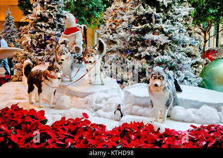 Decorazione di Natale all'interno del famoso Beau Rivage hotel , Biloxi Mississippi Foto Stock