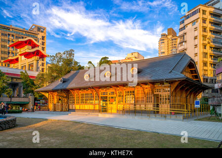 Storico di Xinbeitou stazione di Taipei, Taiwan Foto Stock