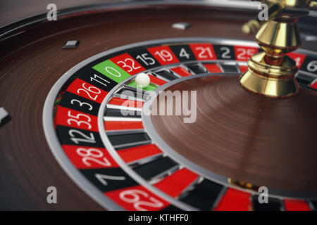 3D Rendering Casino Roulette concetto. Tavolo da gioco nel casino di lusso. Casino Roulette Foto Stock