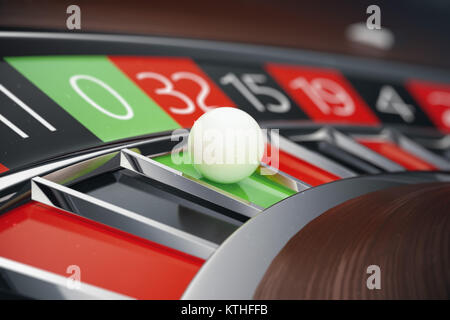 3D Rendering Casino Roulette concetto. Tavolo da gioco nel casino di lusso. Casino Roulette Foto Stock