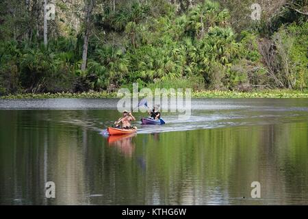 Kayak in Wekiwa Springs, in Florida Foto Stock