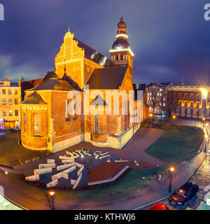 Piazza del Duomo a Riga, Lettonia Foto Stock