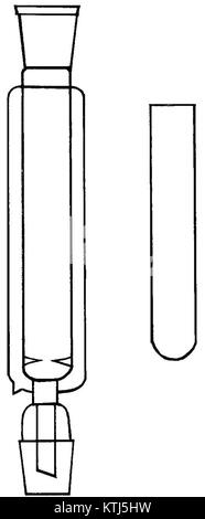 Un'immagine che mostra un estrattore basato sul design Twisselmann, utilizzato in processi meccanici o scientifici. Il design illustra la funzionalità di questo specifico dispositivo di estrazione. Foto Stock