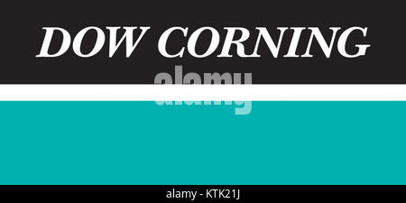 Il logo Dow Corning rappresenta la società globale specializzata nella produzione di prodotti in silicone. Era noto per i suoi progressi nella scienza dei materiali, in particolare nelle applicazioni industriali e di consumo. Foto Stock