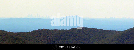 Atlanta e Sawnee Mountain vista da Brasstown Bald Foto Stock