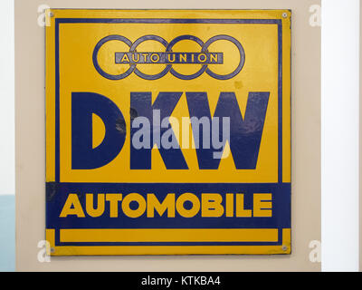 Auto Union DKW Automobile emaille werbeschild Foto Stock