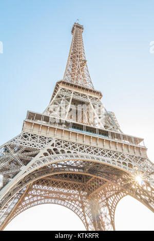 Vista della Torre Eiffel Foto Stock