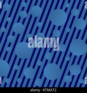 Sfondo con cerchi e linee di colore blu scuro Illustrazione Vettoriale