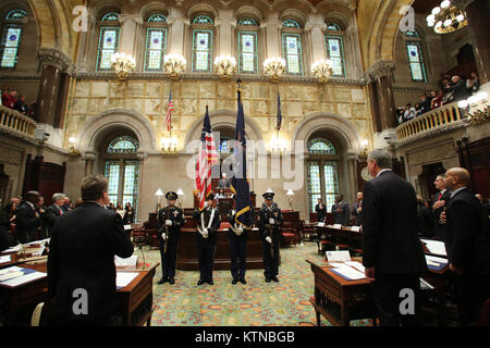 Dicembre 17, 2012, Albany - Il collegio elettorale si riunisce in aula al Senato di scrutini in ghisa per Barack Obama Presidente e Vice Presidente Joe Biden. Foto Stock