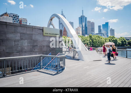 Melbourne evan walker bridge Foto Stock