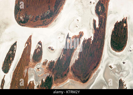 Il lago di Hazlett e Lago di Willis in Australia occidentale il grande deserto sabbioso Foto Stock