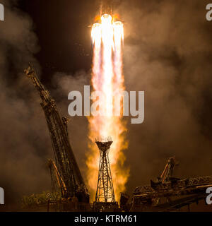 Il Soyuz MS-06 lanci spaziali dal cosmodromo di Baikonur con spedizione 53 Foto Stock