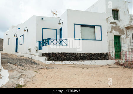 Street a Caleta de Sebo, Graciosa, Arcipelago Chinijo, Isole Canarie, Spagna Foto Stock