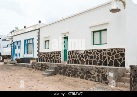 Street a Caleta de Sebo, Graciosa, Arcipelago Chinijo, Isole Canarie, Spagna Foto Stock