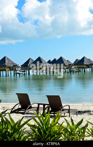 InterContinental Bora Bora Le Moana Resort Bora Bora, Polinesia Francese Foto Stock