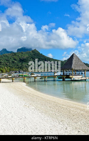 InterContinental Bora Bora Le Moana Resort Bora Bora, Polinesia Francese Foto Stock