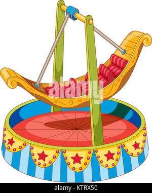 Illustrazione di un giro di carnevale Illustrazione Vettoriale