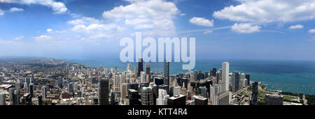 Panorama della città edificio illnois birds eye view skyline Foto Stock