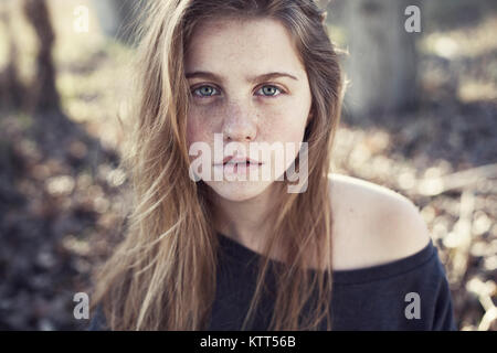 Ritratto di una ragazza redhead Foto Stock