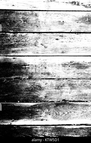 Legno nero e sfondo bianco in stile grunge, legno texture di sfondo, superficie strutturata, sfondo naturale con nulla, pavimento in legno vista in fr Foto Stock