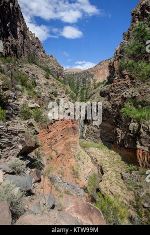 Bandelier National Monument, cade Trail Foto Stock