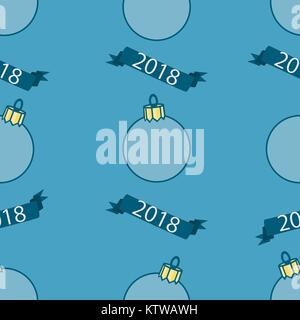 Schema ad albero di natale sfera su uno sfondo blu Illustrazione Vettoriale