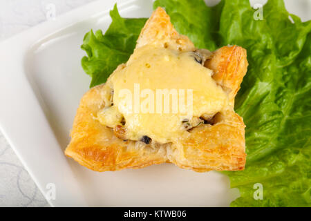 Pasticceria a fungo con formaggio Foto Stock