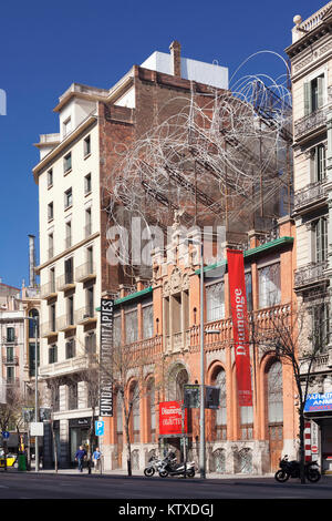 Fundacio Antoni Tapies, Museo, architetto Lluis Domenech i Montaner, Barcellona, in Catalogna, Spagna, Europa Foto Stock