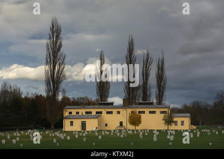 Crematorio presso il Cimitero Ebreo a Terezín, Repubblica Ceca. Ebrei vittime del Ghetto Terezín sono sepolti qui. Foto Stock