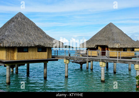 InterContinental Bora Bora Le Moana Resort Bora Bora, Polinesia Francese Foto Stock