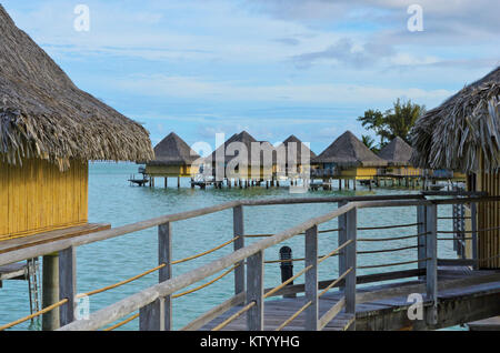 InterContinental Bora Bora Le Moana Resort Bora Bora, Polinesia Francese Foto Stock