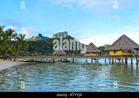 InterContinental Bora Bora Le Moana Resort Bora Bora, Polinesia Francese Foto Stock