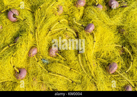 Sfondo di reti da pesca e galleggianti Foto Stock