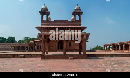 Diwan i Khas edificio, nel Fatehpur Sikri complessa, Uttar Pradesh, India Foto Stock