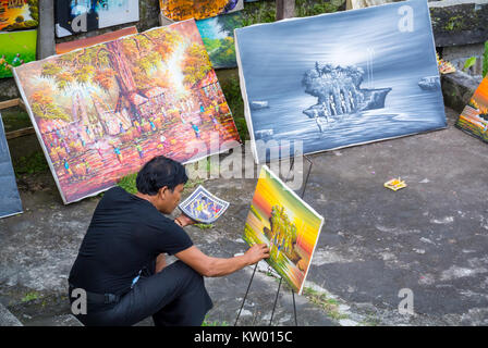 Artista Balinese Ubud Bali Indonesia Foto Stock