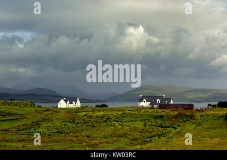 La Scozia cottage sull'Isola di Skye, Schottland, Cottage auf der Isola di Skye Foto Stock