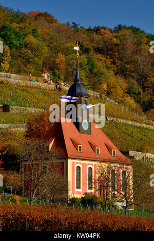 A Dresda, Vigna chiesa di Santo Spirito in Pillnitz, Weinbergkirche zum Heiligen Geist in Pillnitz Foto Stock