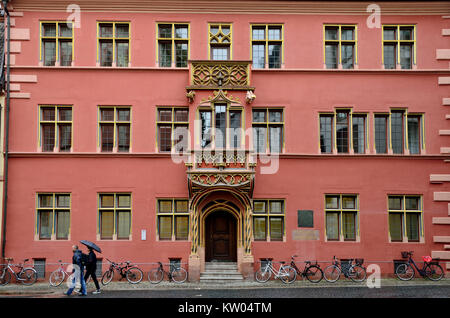 Freiburg, casa al pesce di balena in Franziskanerstrasse, Haus zum Walfisch in der Franziskanerstrasse Foto Stock