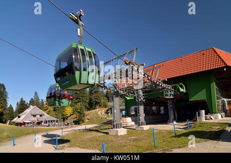 Foresta Nera, campo di montagna, stazione a valle del campo mountain funivia, Schwarzwald, Feldberg, Talstation der Feldbergseilbahn Foto Stock