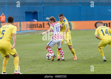 Zagabria, Croazia - 03 settembre 2017: Europeo il qualificatore per 2018 FIFA World Cup Russia. Croazia vs il Kosovo. Luka MODRIC (10) Foto Stock