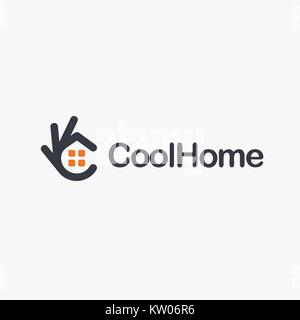 Icona Home. Simbolo Ok, Okay logo vettoriale, di alta qualità Illustrazione Vettoriale