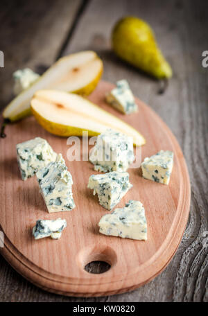 Formaggio blu con le pere Foto Stock