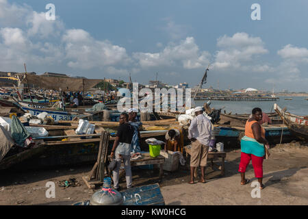 Jamestown Villaggio di Pescatori, Jamestown, Accra, Ghana Foto Stock