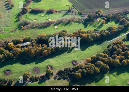 Vista aerea di un campo da golf in Inghilterra Foto Stock