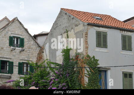 Dettagli architettonici del IV secolo nel palazzo di Diocleziano a Split, Croazia Foto Stock