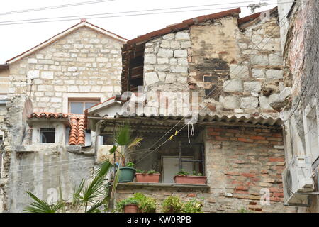 Dettagli architettonici del IV secolo nel palazzo di Diocleziano a Split, Croazia Foto Stock