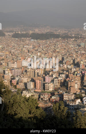 Angolo di alta vista di Kathmandu, Nepal Foto Stock