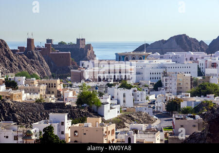 Antico Mascate originale città storica di Mascate - Oman Foto Stock